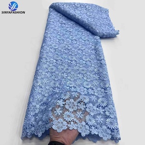 Lusso all'ingrosso tessuto di pizzo ricamato Guipure tessuto africano Guipure <span class=keywords><strong>vestiti</strong></span> Casual tessuto <span class=keywords><strong>da</strong></span> <span class=keywords><strong>sposa</strong></span> in pizzo - Product Image 2