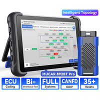 Alat Diagnostik Mobil EU Warehouse Diagnostic Scanner MUCAR 892BT PRO OBD2, Peralatan Diagnostik Sistem Lengkap, Pengkodean ECU AI, Peta Topologi, J2534, DOIP, CANFD