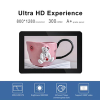 Cadre numérique Android 10 pouces Tout-en-un Tablette PC Écran tactile IPS HD Lecteur d'affichage numérique industriel avec multi-format