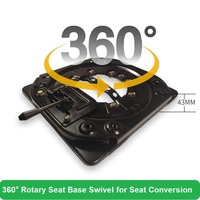 Adaptateur de siège de camping-car AutoLiuMa, conversion automatique, remplacement de fauteuil inclinable, base de siège pivotante à 360 degrés avec verrouillage, robuste