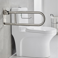 304 acier inoxydable U forme barre d'appui sécurité accoudoir poignées siège de toilette mains courantes barres d'appui pour salle de bain pour baignoires handicapées