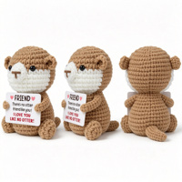 Loutre en crochet faite à la main, écologique – Cadeau romantique pour la Saint-Valentin, mariage et anniversaire pour femmes et couples