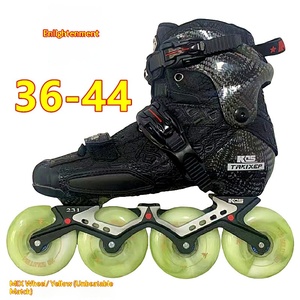 Pattini a Rotelle Wukong Neri in Fibra di Carbonio TPR PU a Fila Singola per <span class=keywords><strong>Adulti</strong></span> Uomo e Donna S4HVGHDKSJEVO Flash Leopard - Product Image 4