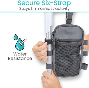 Muestra gratuita, ¡Gran oferta! Bastón de senderismo de cuatro patas y muleta de aluminio personalizada para hombre adulto, con bolsa de polietileno y espuma. - Product Image 3
