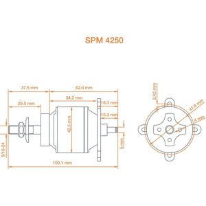 Motor sin escobillas Spektrum Avian 4250 800Kv para vehículos RC - Product Image 2
