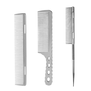 Peignes de coiffure professionnels <span class=keywords><strong>pour</strong></span> salon, ensembles de 3 pièces, peigne à cheveux <span class=keywords><strong>pour</strong></span> femmes, peigne à cheveux en aluminium <span class=keywords><strong>pour</strong></span> hommes - Product Image 6