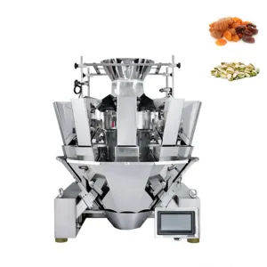 10 Head Multihead Weigher Cashew Nuts Granular Packing Machine Weighing Macadamias Pistachio Rice Biscuit Packaging Machine