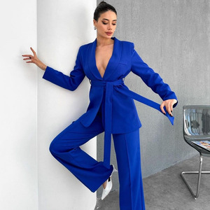 Trajes Elegantes para Mujer, Conjunto <span class=keywords><strong>de</strong></span> Blazer y Pantalones, Traje <span class=keywords><strong>de</strong></span> Dos Piezas para Dama, Ropa <span class=keywords><strong>de</strong></span> Oficina, Traje Formal - Product Image 5