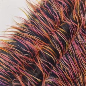 Autunno inverno moda calda casa produttore tessile <span class=keywords><strong>pelliccia</strong></span> sintetica stampata <span class=keywords><strong>arancione</strong></span> rosso nero per cuscino copridivano - Product Image 2