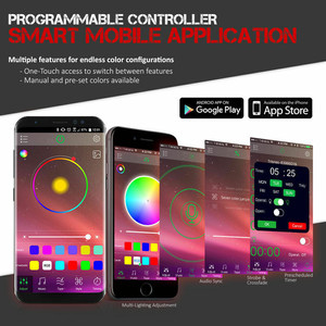 Phares LED RGB 45W avec contrôle APP BT, ampoules antibrouillard H8 H9 H11 et ballast - Product Image 4