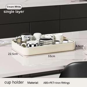 Venta al por mayor, organizador multifunción, sentido avanzado, taza de lujo, hogar, debajo del fregadero, estante de plástico multicapa para grietas - Product Image 2