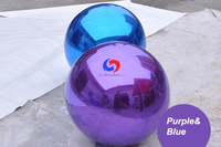 Boules sphériques miroir gonflables surdimensionnées 1m 2m 3m Or Violet Iridescent Bleu clair Boules miroir gonflables