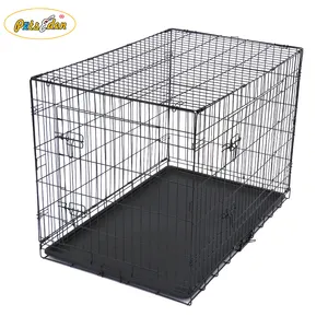 In Stock Large Size Folding Mesh Metal Pet Dog Cage For Sale
