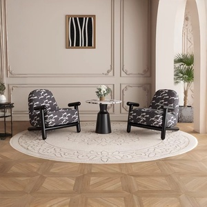 Poltrona Singola di Design Minimalista Italiano, Sedia Relax in Tessuto Pied-de-Poule con <span class=keywords><strong>Spugna</strong></span> ad Alta Resilienza <span class=keywords><strong>per</strong></span> Hotel (Vendita all'Ingrosso) - Product Image 4