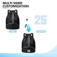 Bolsa de Gimnasio con Cordón para Hombre, Mochila Impermeable con Cordón para Mujer, Bolsa de Natación con Compartimento para Zapatos, Bolsas de Natación con Cordón