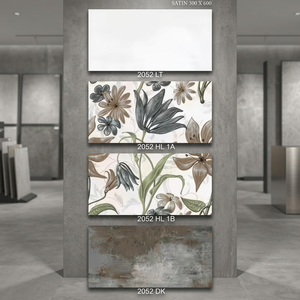 Azulejos de Cerámica para Pared de Cocina, Diseño Brillante, Precio de Fábrica, 12x24, Patrón Floral, Azulejos de Porcelana Esmaltados Digitalmente, 30x60cm, Precio Económico - Product Image 1