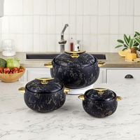 Ensemble de casseroles isothermes 3 pièces (1L, 2L, 3.5L) avec couvercle de boîte repas pour maintenir au chaud et conserver les aliments