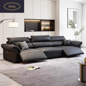 Phòng làm mềm da chức năng điện, tường không nghiêng, đơn vị nhỏ da bò, ghế sofa hạng nhất tối giản Ý - Product Image 1