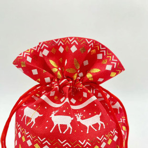 Bolsa de Regalo con Cordón de Tela Elegante para Navidad, Personalizada con Impresión, Empaque de Regalo de Alta Calidad - Product Image 6
