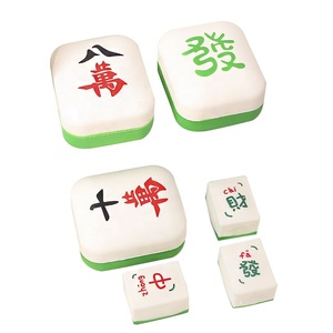 Jouet souple réaliste en TPR Mahjong, anti-stress pour le bureau, pour les 5-7 ans, couleur et logo personnalisables disponibles en gros - Product Image 1