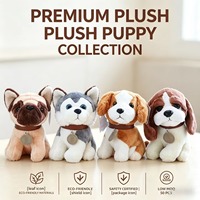 Jouets pour chiens Husky personnalisables en coton biologique doux et câlins, faible MOQ, animaux en peluche brodés pour chiots et chiens
