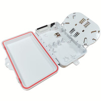 Caja de Distribución de Fibra Óptica FTTH HANLI HX-003, 1 Entrada/2-6 Salidas, Conector SC