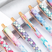 Nouveaux produits : Stylos à bille en métal avec clip rose et logo personnalisé, fournitures de bureau et scolaires pour cadeaux