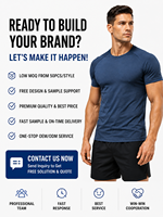 T-shirt de sport personnalisé en coton et élasthanne, vêtements de sport, impression de logo, t-shirt de fitness ajusté, vêtements de gym, t-shirt uni pour homme