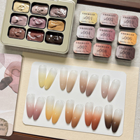 Vernis à ongles gel UV style français, série Lait de Rose et Café, avec palette de 9 couleurs, longue tenue, vernis liquide 9 couleurs
