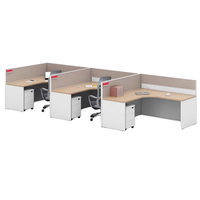 Poste de travail modulaire avec armoire de rangement pour bureau