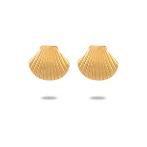 INS Offre Spéciale étoile de mer coquille Saint-Jacques en acier inoxydable 316L collier boucle d'oreille anneau conception ensembles de bijoux pour femmes étanche or 18 carats