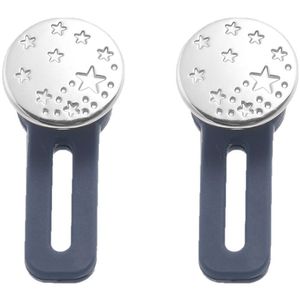 Adjustable Elastic Waistband Metal <b>Button</b> <b>No</b> Sewing Jeans Waistband Extension For Men And Women 2 Packs - Product Image 2