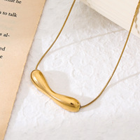 Nuevo Collar de Moda con Cadena de Eslabones de Acero Inoxidable Chapado en Oro de 18K y Colgante Irregular de Gota de Agua para Mujer, Ideal para Aniversario