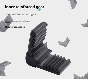 Guanhui thiết kế hiện đại hình chữ L phân vùng rỗng vít cài đặt kính góc với <span class=keywords><strong>pin</strong></span> nhựa mô hình 6a-27a cho cửa sổ cửa ra vào - Product Image 5