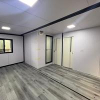 Maison conteneur extensible avec 3 chambres, plans de 2 chambres pour adultes, design industriel, construction en panneaux sandwich en acier