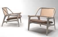 Chaise de salle à manger et de salon en bois massif au design nordique vintage, avec accoudoirs et bords scellés à la main, rembourrage doux, pour la maison, l'hôtel et les gîtes.