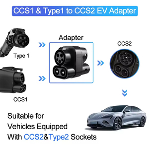 Adaptador CCS1 a CCS2 400A CA+CC para Vehículos Eléctricos Europeos Tesla Model 3 Y Mercedes-Benz MG ZS BMW IX I3 BYD Fiat Hatchback Kia <span class=keywords><strong>CUPRA</strong></span> - Product Image 3