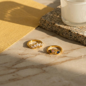 Anillo de Acero Inoxidable con <span class=keywords><strong>Zirconia</strong></span> en Forma de Lágrima, Chapado en Oro de 18K PVD, Resistente al Agua y al Deslustre, Diseño de Alta Gama para Mujer, Venta al Por Mayor YF7015 - Product Image 6