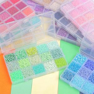 Kit de perles de verre en tube à 15 compartiments pour la fabrication artisanale de bracelets, colliers et accessoires de bijoux DIY, perles en vrac - Product Image 3