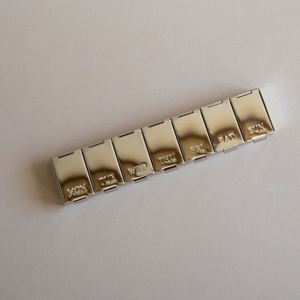 Silver Plated Food Grade Weekly <b>Tablet</b> Box <b>7</b> Days Pill Box Plastic Metal Product Category - Product Image 4