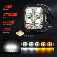 Barra de Luces LED Ámbar Modular Enlazable de Alta Potencia de 40/42/48/50/52/54 Pulgadas y 12V para Techo de Auto, Camioneta Todoterreno, UTV, 4X4