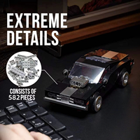PB8801 MOC Black Roadster 2 1 Voiture de sport modèle réduit, véhicule éducatif à assembler soi-même, briques en ABS, échelle 1:32, ensembles de blocs de construction