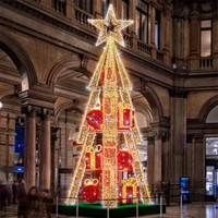 Anpassbare Außenbeleuchtung Modellierende Lichter Romantische Dekoration Weihnachtsbaum mit 3D LED-Licht