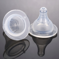 Sucette pour bébé en silicone liquide sans BPA Wellfine, col standard, tétine longue en silicone pour bébé