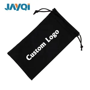 Высококачественная мягкая сумка для очков JAYQI с логотипом, белая, серая, черная, чехол для солнцезащитных очков из микрофибры с логотипом на заказ