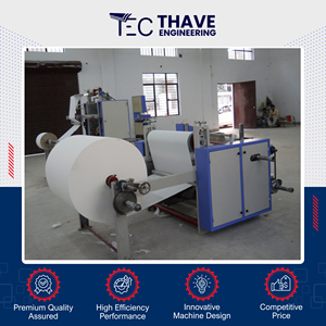 เครื่องผลิตกระดาษชำระกึ่งอัตโนมัติ ยี่ห้อ THAVE คุณภาพเยี่ยม ปรับแต่งได้ ผลิตได้ 2000 ม้วน/8 ชั่วโมง แรงดันไฟฟ้า 220/380V  ลดราคาพิเศษ - Product Image 5
