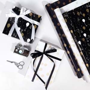 Wholesale 80g Coated Birthday <b>Paper</b> 43*300cm Luxury Custom Gift <b>Wrapping</b> <b>Paper</b> for Packaging - Product Image 3
