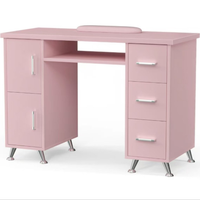 Table de Manucure Double en Bois de Luxe Moderne avec Aspirateur de Poussière, Chaise Incluse – Idéale pour Salons de Beauté et Centres Commerciaux – Durable