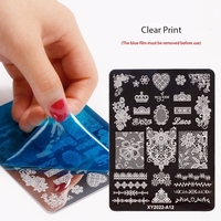 Nouveaux modèles de timbres à ongles en métal de conception de Logo privé grande plaque d'estampage d'art pour la conception de totem de papillon de fleur de fourrure d'herbe