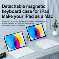 Clavier magique RICHISON pour iPad Pro 11/iPad Air, Bluetooth 5.4, pavé tactile, clavier rétroéclairé 78 touches, clavier en aluminium